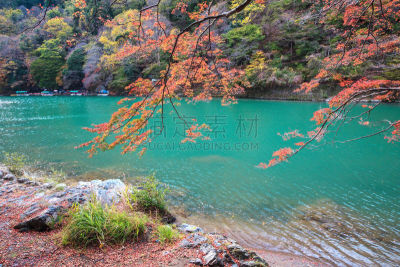 秋天,岚山,水,风,水平画幅,旅行者,户外,石材,京都市,著名景点