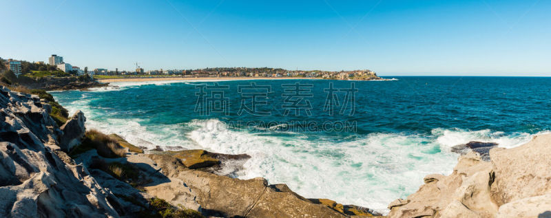 伯利海滩,岩石,澳大利亚,海滩,coogee,新南威尔士,自然,水平画幅,沙子,蓝色