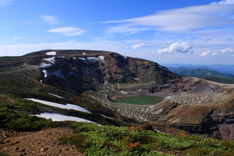 山,宫城县,佐阿山脉,山形县,日本,水,天空,美,水平画幅,云