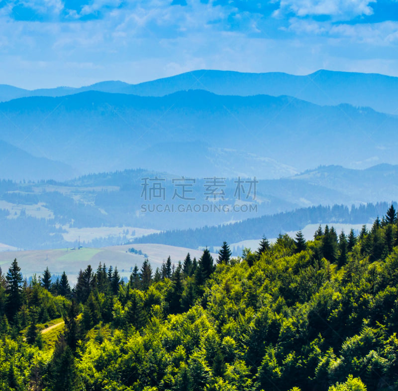 地形,山,自然,天空,水平画幅,木制,无人,夏天,户外,度假