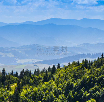 地形,山,自然,天空,水平画幅,木制,无人,夏天,户外,度假