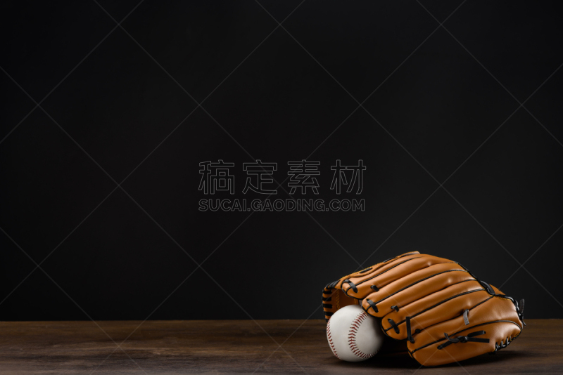 球,棒球手套,留白,休闲活动,水平画幅,无人,平视角,皮革,齿轮,运动