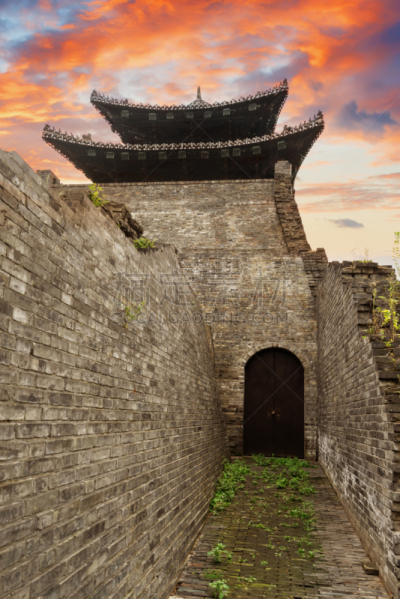 扬州,建筑工地,建筑外部,古老的,砖,垂直画幅,唐朝,图像,建筑业,高大的