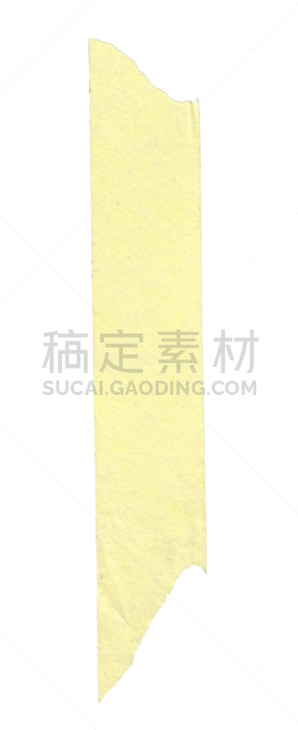 黄色,长的,纸,条纹,缎带,垂直画幅,无人,全景,白色背景,背景分离