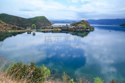 岛,泸沽湖,丽江,云南省,水,美,水平画幅,无人,湖,泰国