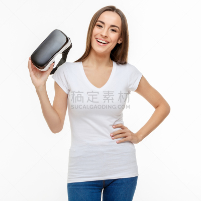 女人,虚拟现实,飞行风镜,玩家,数字取景器,电子人,虚拟现实模拟器,络腮胡子,白人,仅成年人
