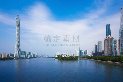 广州,天空,美,新的,水平画幅,无人,东亚,户外,现代,著名景点