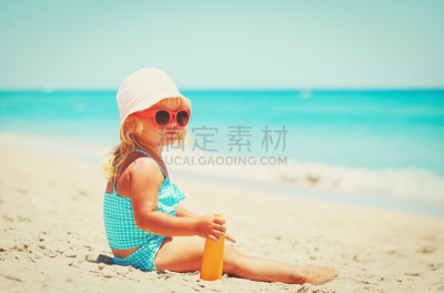 海滩,太阳,女孩,紫外线辐射,润肤露,水平画幅,沙子,奶油,健康,夏天