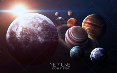 行星,太阳能设备,高大的,礼物,海王星,决心,未来,水平画幅,土星,绘画插图