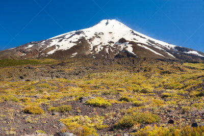 比亚里卡火山,智利,自然,正面视角,南美,水平画幅,地形,普空,雪,熔岩