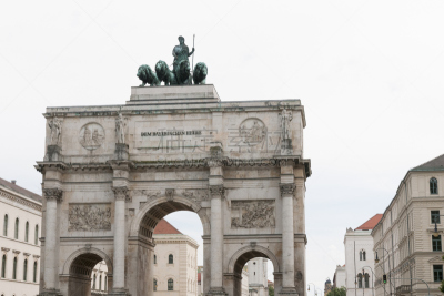 凯旋门,慕尼黑,路德维希街,胜利门,triumphal arch,纪念碑,天空,外立面,水平画幅,无人