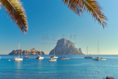 西班牙威德拉,天空,美,洛矶山脉,度假胜地,水平画幅,无人,海港,岩层,夏天