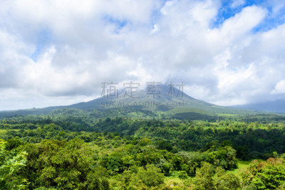 云景,阿雷纳火山,水平画幅,无人,火山地形,户外,美洲,哥斯达黎加,拉丁美洲