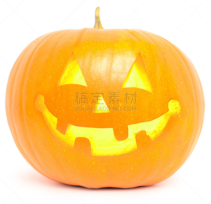 空心南瓜灯 华丽的 十月 背景分离 一个物体 橙色 葫芦 轮廓图片素材下载 稿定素材