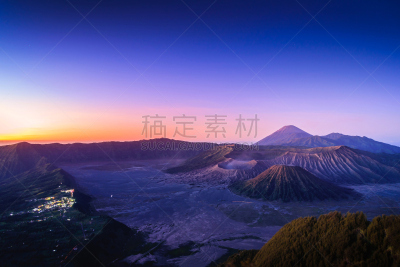 bromo-tengger-semeru national park,婆罗摩火山,爪哇,天空,火山,印度尼西亚,色彩鲜艳,背景,黎明,东