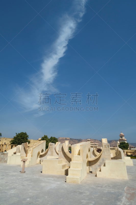 天文台,建筑,奇异的,曼塔天文台,斋浦尔,拉贾斯坦邦,垂直画幅,科学,旅行者,户外