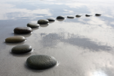 石头,自然,水,天空,禅宗,成一排,水平画幅,岩石,无人