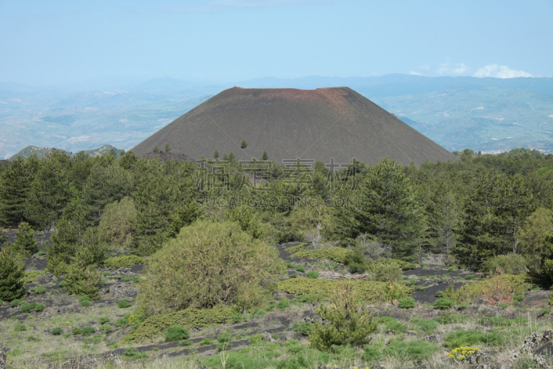 山,埃特纳火山,西西里,公园,火山渣锥,天空,水平画幅,火山地形,扫帚,户外