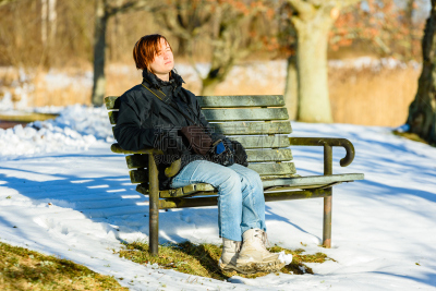 青少年,公园,气候,雪,旅行者,草,仅成年人,青年人,冬天,相机