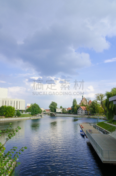 比得哥什,垂直画幅,水,公园,建筑,无人,运河,欧洲,古老的,建筑外部