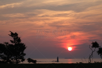 灯塔楼,建筑外部,瑞夫灯塔,图像,缅因州,美国,海岸线,无人,光,户外