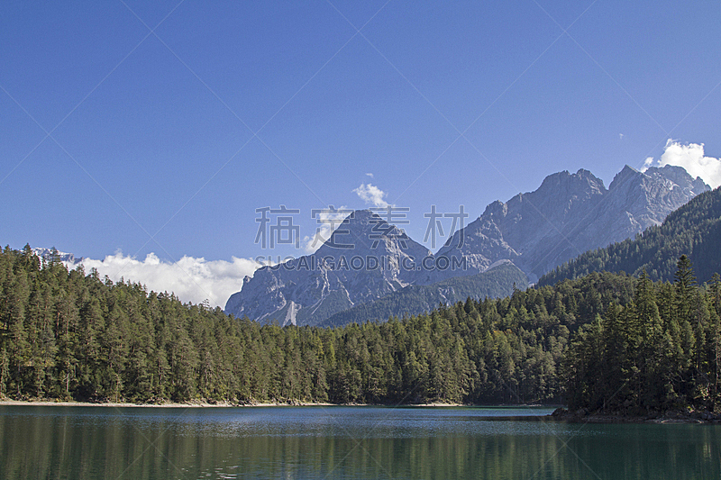 湖,北提洛尔,奥地利,图像,无人,楚格峰,水,蒂罗尔州,户外,莱希阿尔卑斯山脉