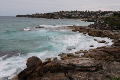 新南威尔士,伯利海滩,勃朗特海滩,澳大利亚,悉尼,海岸地形,水,水平画幅,澳大利亚文明,南太平洋