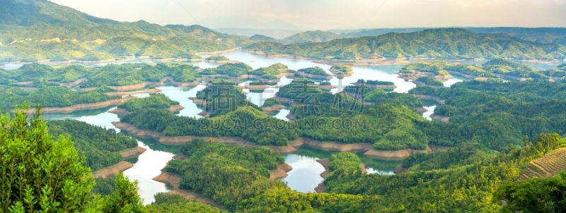 白昼,粪,湖,夏天,计程车车站,美,沟壑,水平画幅,高视角,山