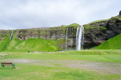 瀑布,冰岛国,一个物体,丰富,堰,seljalandsfoss waterfall,维京人,冻原,神话,水