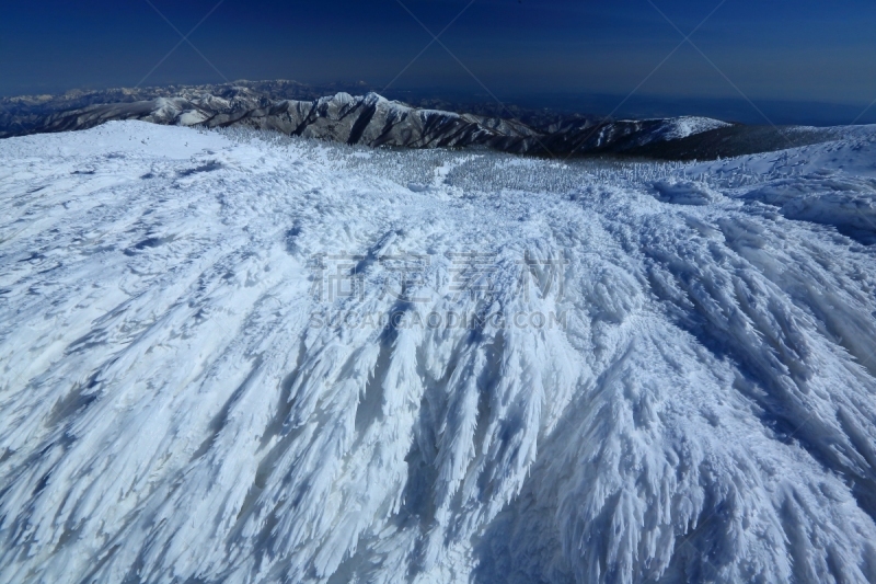 山,佐阿山脉,山形县,天空,水平画幅,雪,无人,户外,白色,冬天