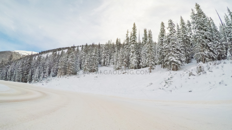 berthoud pass,冬天,科罗拉多州,暴风雨,在上面,自然,从在汽车上的角度拍摄,洛矶山脉,美国,水平画幅