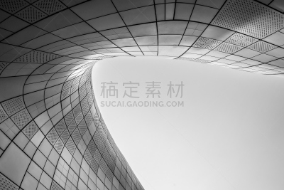 东大门设计广场,扎哈·哈迪德,首尔,建筑,水平画幅,无人,建筑外部,户外,建筑结构,现代