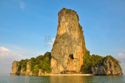 岩石,岛,形状,鸡尾酒,奇异的,攀牙湾,喀斯特,峭壁,安达曼海,水