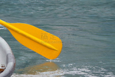 桨,黄色,水,水平画幅,夏天,户外,船,特写,加拿大,彩色图片