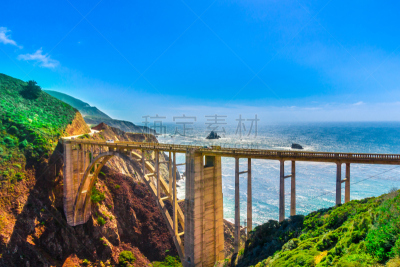 桥,数字1,洛杉矶,比克斯比克利克,太平洋海岸公路,天空,美洲,海上航道,蒙特利半岛,动机