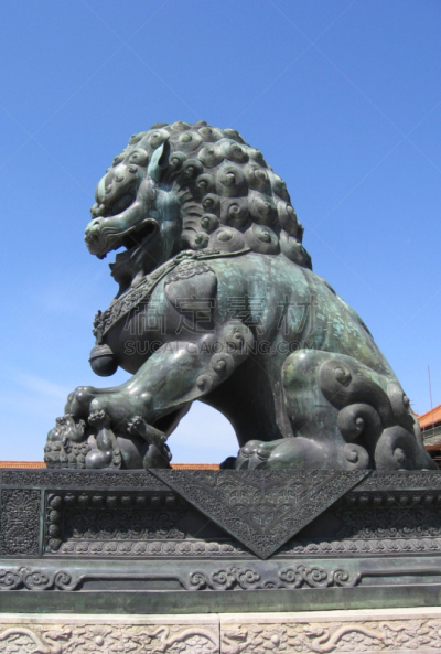 狮子,小狮子,垂直画幅,旅游目的地,无人,故宫,国际著名景点,动物