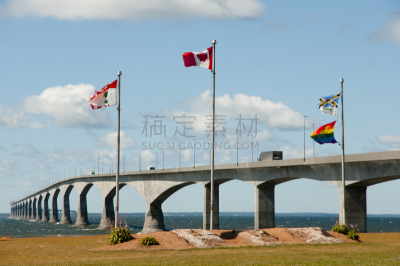 加拿大,联邦桥,水,纽宾士域,水平画幅,爱德华王子岛,建筑,无人,蓝色,大西洋