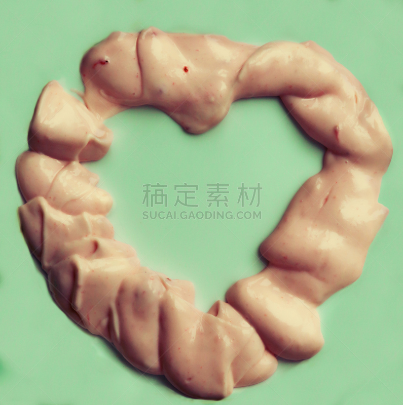 酸奶,特写,粉色,心型,水果,垂直画幅,留白,形状,符号,熟食店