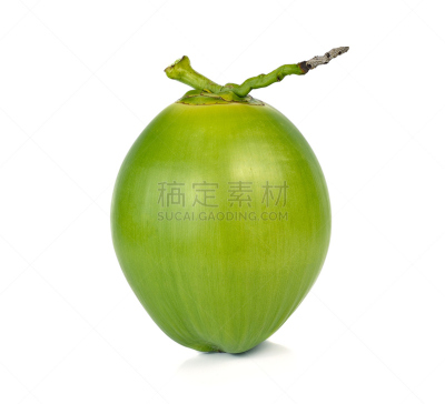 绿色,水果,椰子,分离着色,白色背景,水平画幅,可可奥斯汀,健康保健,果汁