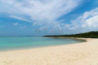 海滩,日本,竹富岛,冲绳县,度假胜地,水平画幅,无人,竹富町,夏天,户外