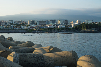 都市风景,韩国,济州岛,西归浦,天空,美,水平画幅,火山地形,旅行者,夏天