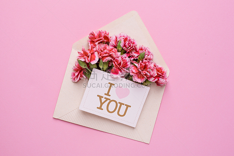 贺卡,信封,粉色,我爱你,平衡折角灯,粉色背景,周年纪念,请柬,信函,浪漫