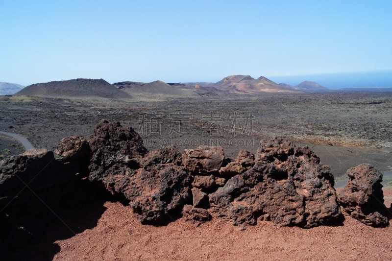 timanfaya national park,兰萨罗特岛,西班牙,加那利群岛,金丝雀,熔岩,大西洋群岛,火山,岛,天空