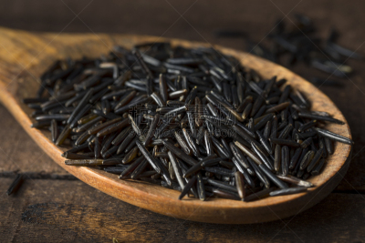 野生米,干的,有机食品,黑色,黑糯米,黑米,印度香米,膳食纤维,褐色,水平画幅
