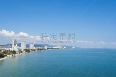 海滩,泰国,华欣,水,天空,休闲活动,早晨,夏天,泡桐,都市风景