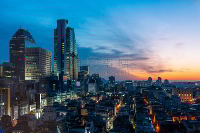 在上面,天空,水平画幅,夜晚,无人,城市天际线,城市扩张,黄昏,户外,城市