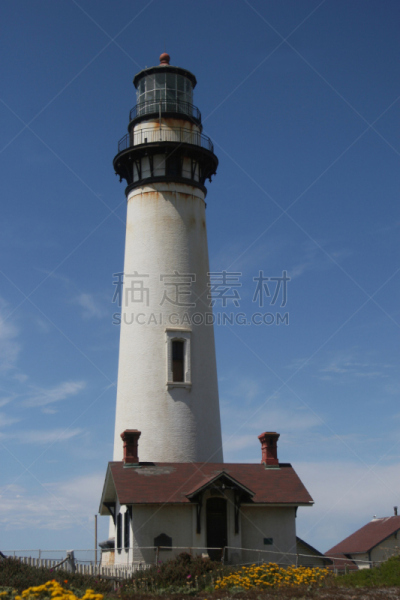 鸽子点灯塔,垂直画幅,中加州,无人,夏天,灯塔楼,太平洋,加利福尼亚州路线1,摄影,度假