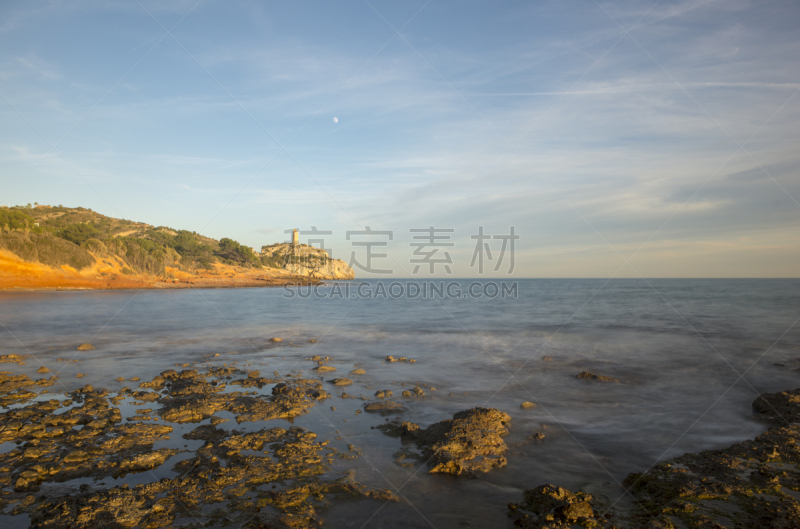 海洋咖啡馆,卡斯特利翁,卡斯特利翁省,曙暮光,海岸线,背景,夏天,户外,天空,自然