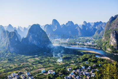 漓江,桂林山水,桂林,自来水,阳朔,中国南部,水,水平画幅,无人,夏天