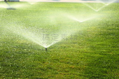 洒水机,草坪,绿色,水泵,撒下,水,水平画幅,无人,农业机器,湿